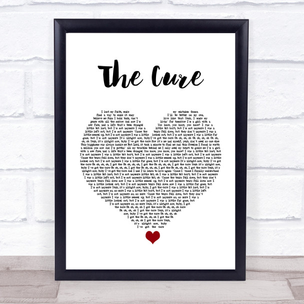 Little Mix The Cure White Heart Song Lyric Quote Music Print