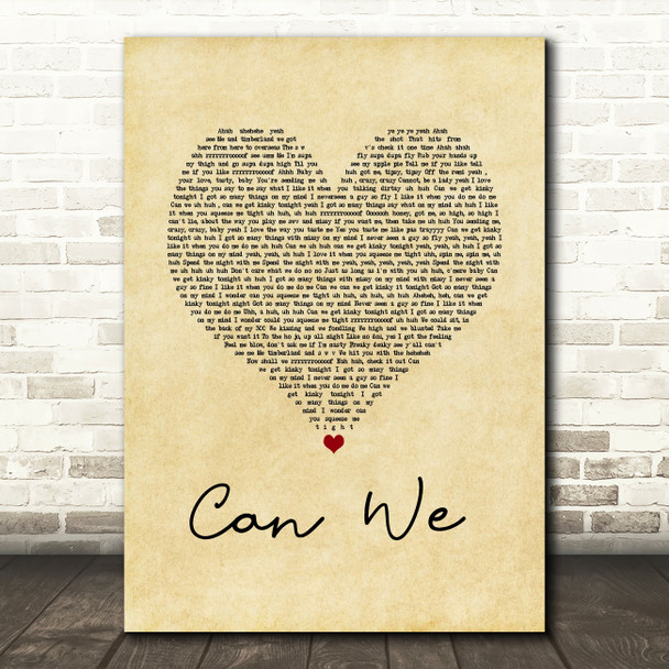 SWV Can We Vintage Heart Song Lyric Quote Music Print