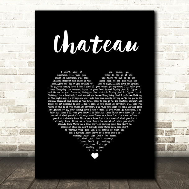 Angus & Julia Stone Chateau Black Heart Song Lyric Quote Music Print