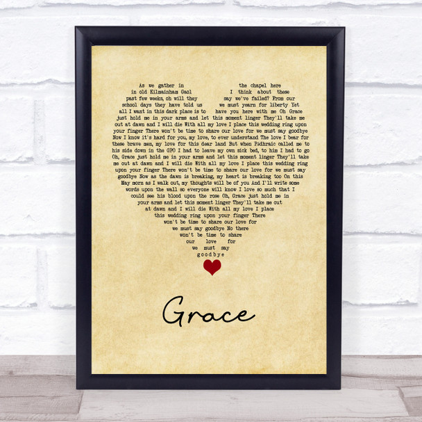 Rod Stewart Grace Vintage Heart Song Lyric Quote Music Print