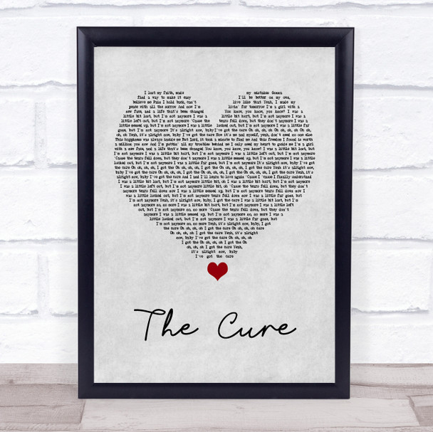 Little Mix The Cure Grey Heart Song Lyric Quote Music Print