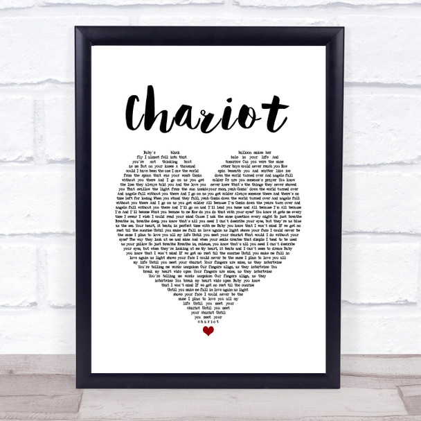 Jacob Lee Chariot White Heart Song Lyric Quote Music Print