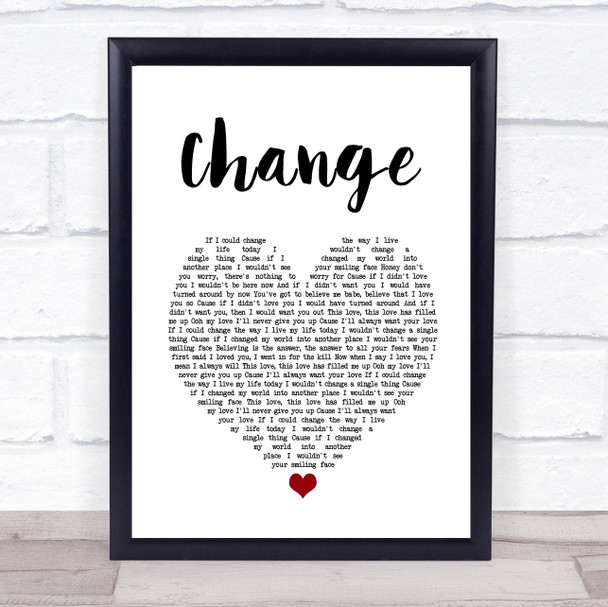 Lisa Stansfield Change White Heart Song Lyric Quote Music Print