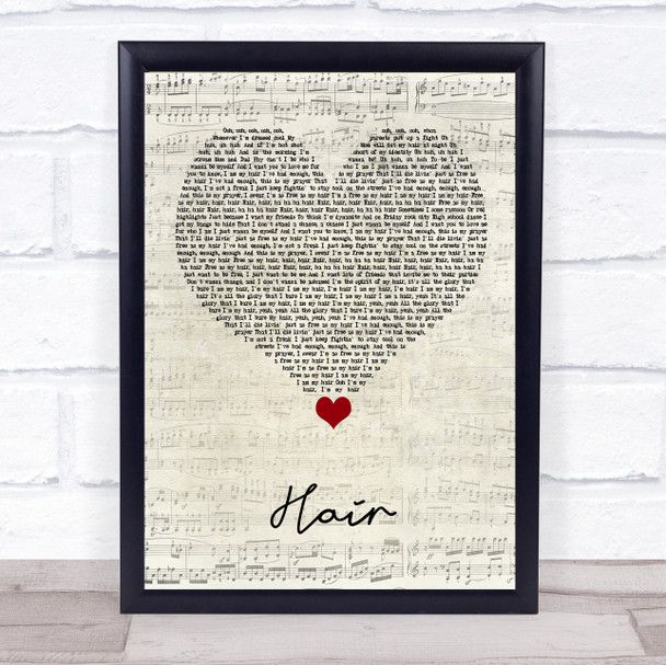 Lady Gaga Hair Script Heart Song Lyric Quote Music Print