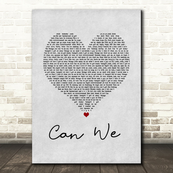 SWV Can We Grey Heart Song Lyric Quote Music Print