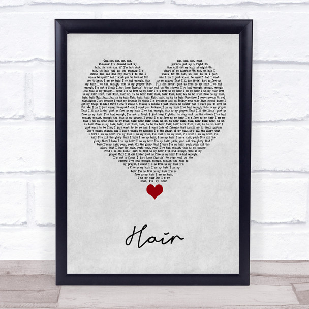 Lady Gaga Hair Grey Heart Song Lyric Quote Music Print