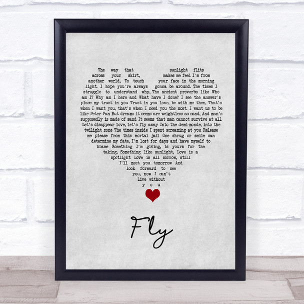 The Jam Fly Grey Heart Song Lyric Quote Music Print