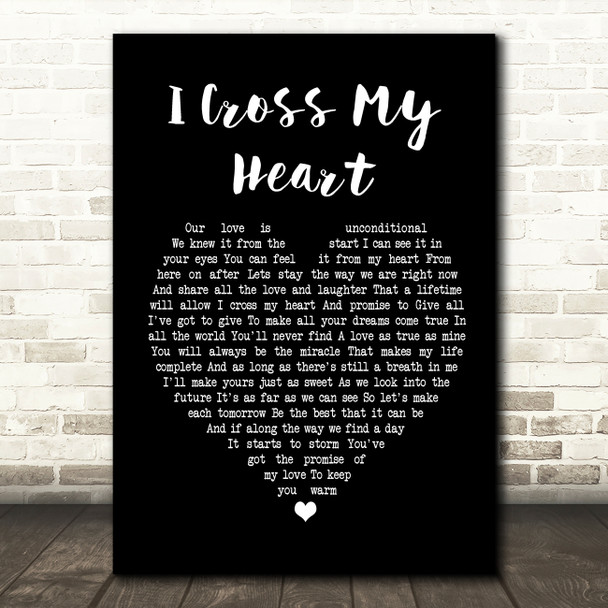 George Strait George Strait I Cross My Heart Black Heart Song Lyric Wall Art Print