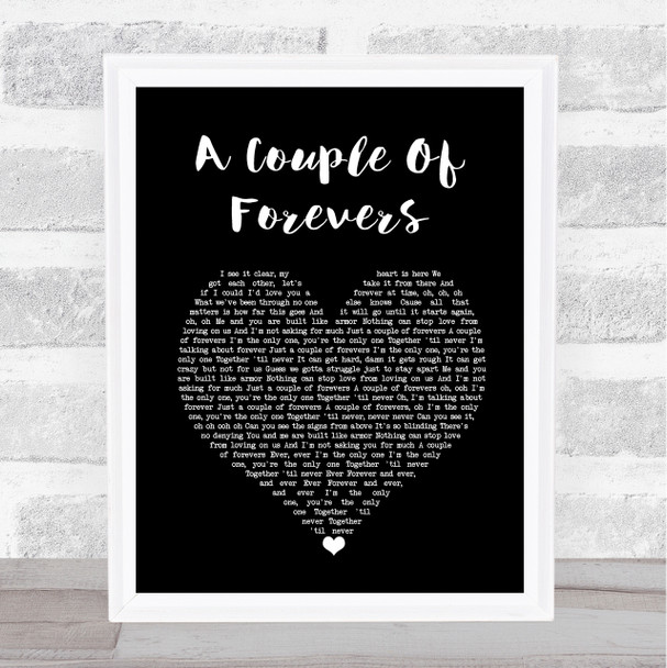 Chrisette Michele A Couple Of Forevers Black Heart Song Lyric Wall Art Print