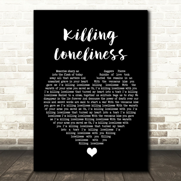 HIM Killing Loneliness Black Heart Song Lyric Wall Art Print