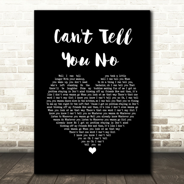 Muscadine Bloodline Can't Tell You No Black Heart Song Lyric Wall Art Print