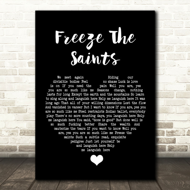 Stephen Malkmus Freeze The Saints Black Heart Song Lyric Wall Art Print