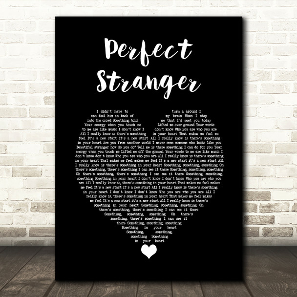 Katy B Perfect Stranger Black Heart Song Lyric Wall Art Print