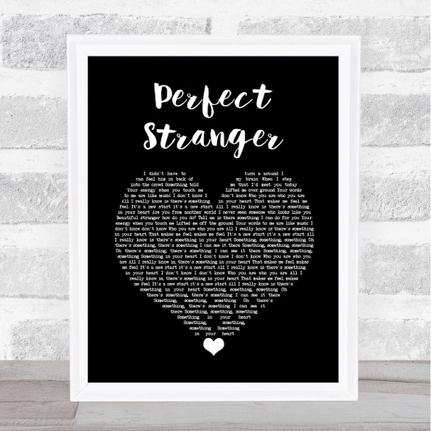 Katy B Perfect Stranger Black Heart Song Lyric Wall Art Print