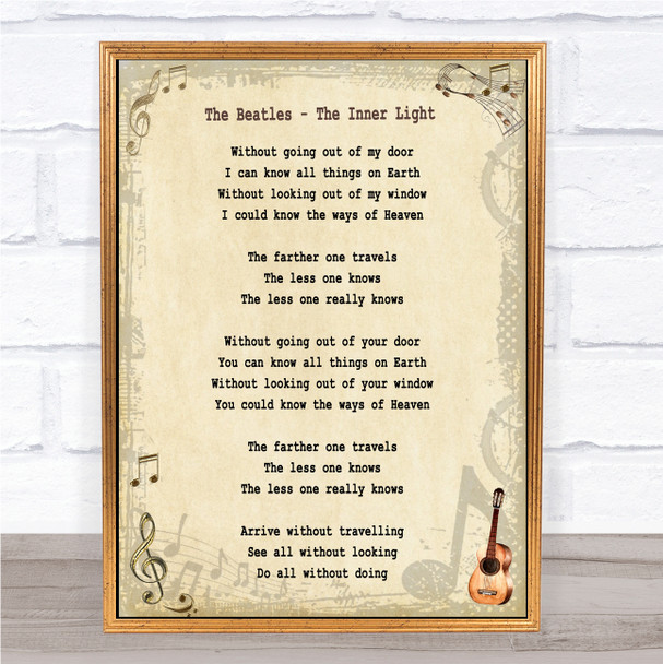 The Beatles The Inner Light Song Lyric Quote Print