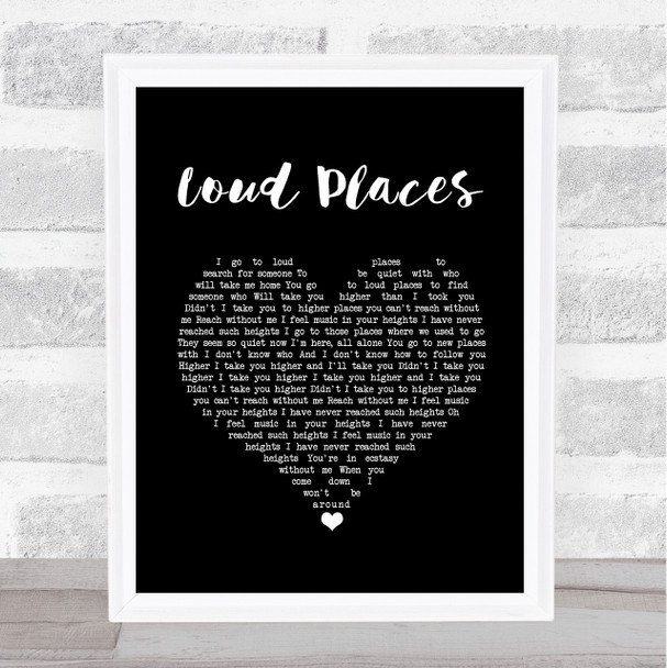 Jamie XX feat. Romy Loud Places Black Heart Song Lyric Wall Art Print