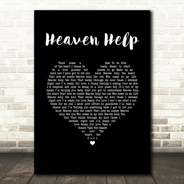 Lenny Kravitz Heaven Help Black Heart Song Lyric Wall Art Print