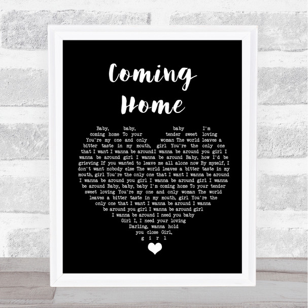 Leon Bridges Coming Home Black Heart Song Lyric Wall Art Print