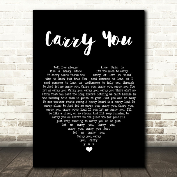 The Teskey Brothers Carry You Black Heart Song Lyric Wall Art Print