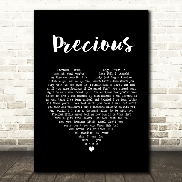 Annie Lennox Precious Black Heart Song Lyric Wall Art Print