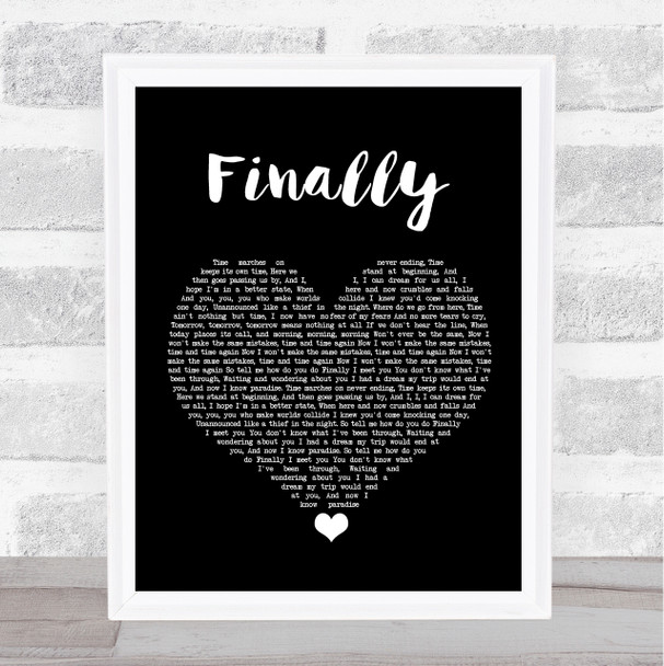 Kings of Tomorrow Finally Black Heart Song Lyric Wall Art Print