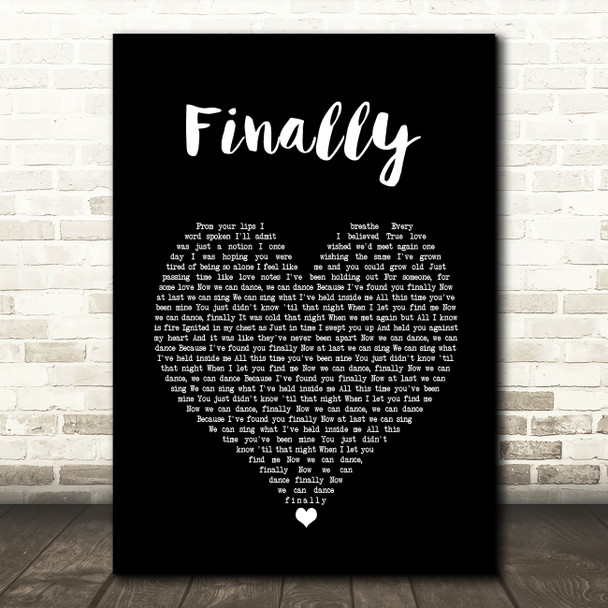 Niykee Heaton Finally Black Heart Song Lyric Wall Art Print