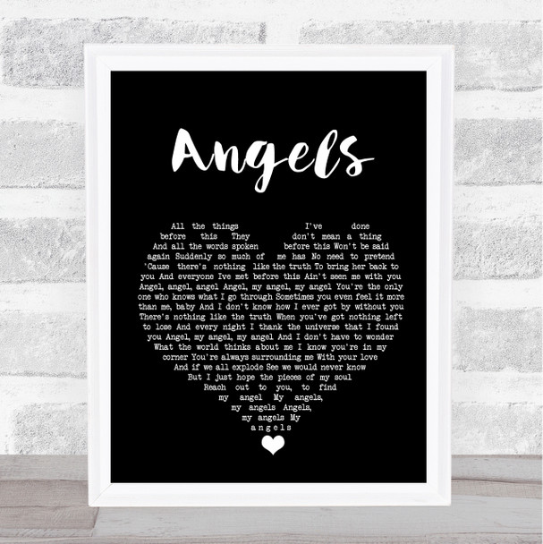 Robin Thicke Angels Black Heart Song Lyric Wall Art Print