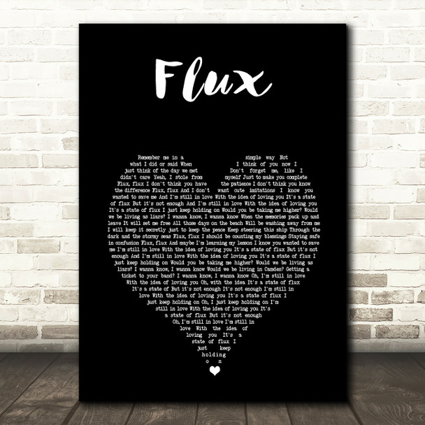 Ellie Goulding Flux Black Heart Song Lyric Wall Art Print