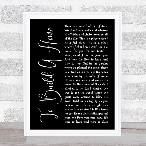 The Cinematic Orchestra To Build A Home Black Script Song Lyric Wall Art Print