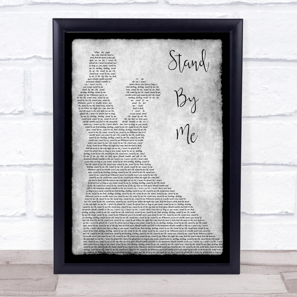 Florence + The Machine Stand By Me Grey Man Lady Dancing Song Lyric Wall Art Print