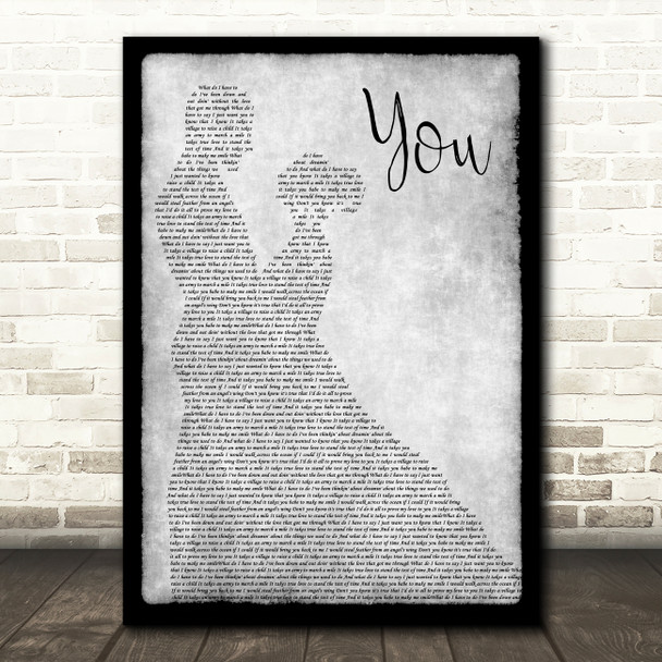 Black Stone Cherry You Grey Man Lady Dancing Song Lyric Wall Art Print