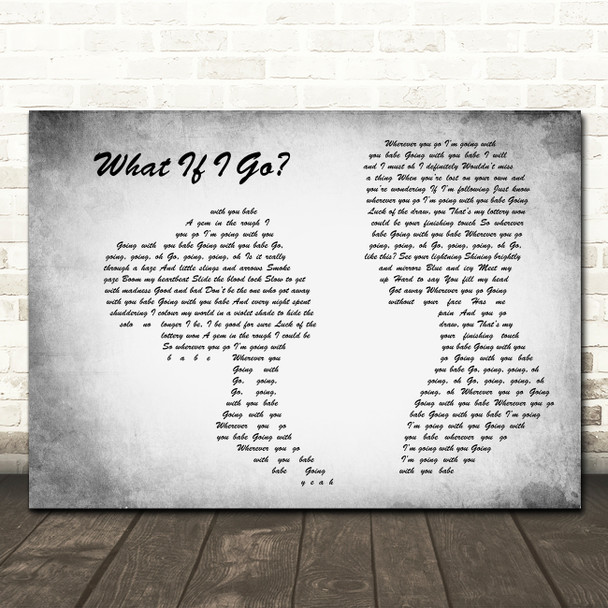 Mura Masa What If I Go Man Lady Couple Grey Song Lyric Wall Art Print