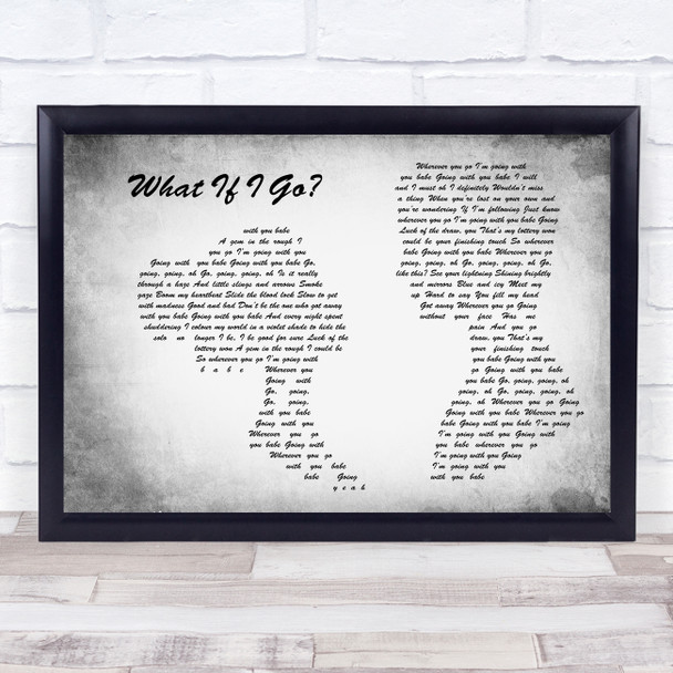 Mura Masa What If I Go Man Lady Couple Grey Song Lyric Wall Art Print