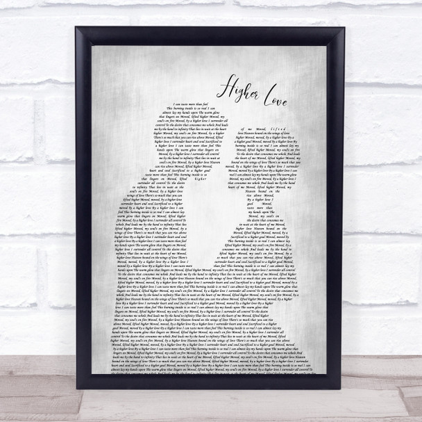 Depeche Mode Higher Love Man Lady Bride Groom Wedding Grey Song Lyric Wall Art Print