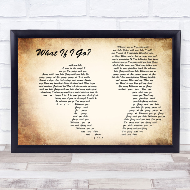 Mura Masa What If I Go Man Lady Couple Song Lyric Wall Art Print