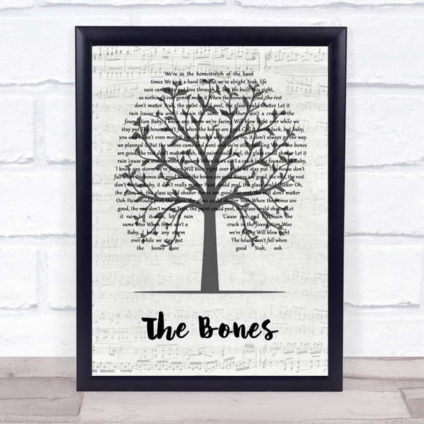 Maren Morris The Bones Music Script Tree Song Lyric Wall Art Print