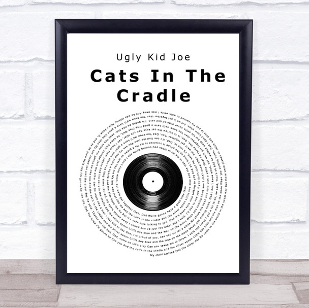 Harry Chapin Cat's In The Cradle Vinyl Record Song Lyric Wall Art Print