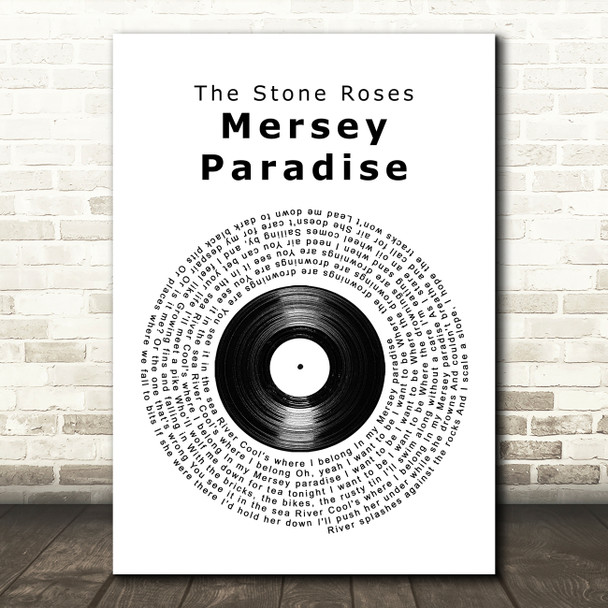 The Stone Roses Mersey Paradise Vinyl Record Song Lyric Wall Art Print