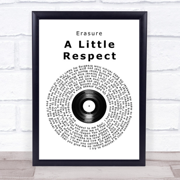 Erasure Little Respect Vinyl Record Song Lyric Wall Art Print