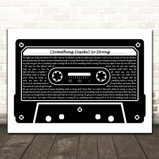 Labi Siffre (Something Inside) So Strong Black & White Music Cassette Tape Song Lyric Print