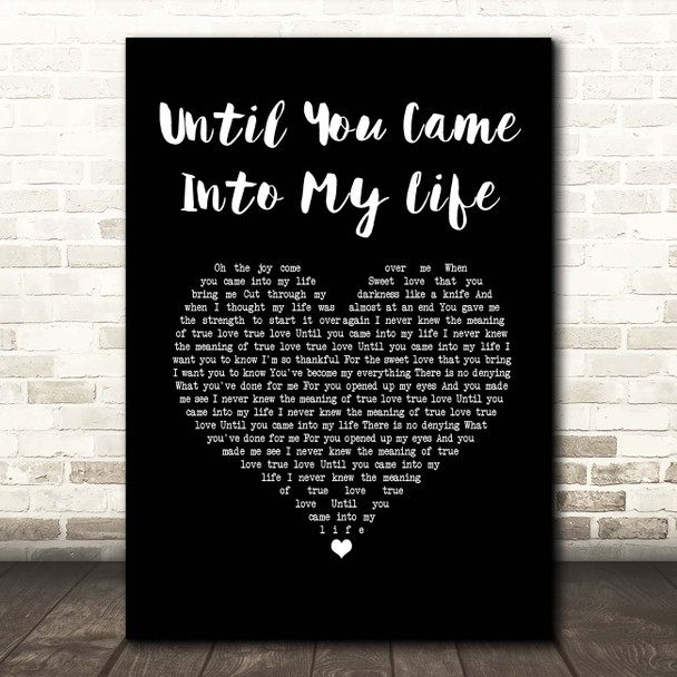 Ann Peebles Until You Came Into My Life Black Heart Song Lyric Print