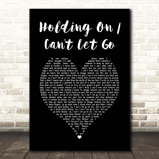 Calvin Richardson Holding On Can't Let Go Black Heart Song Lyric Print