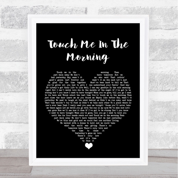Diana Ross Touch Me In The Morning Black Heart Song Lyric Print