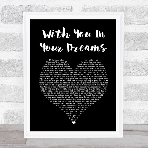 Hanson With You In Your Dreams Black Heart Song Lyric Print