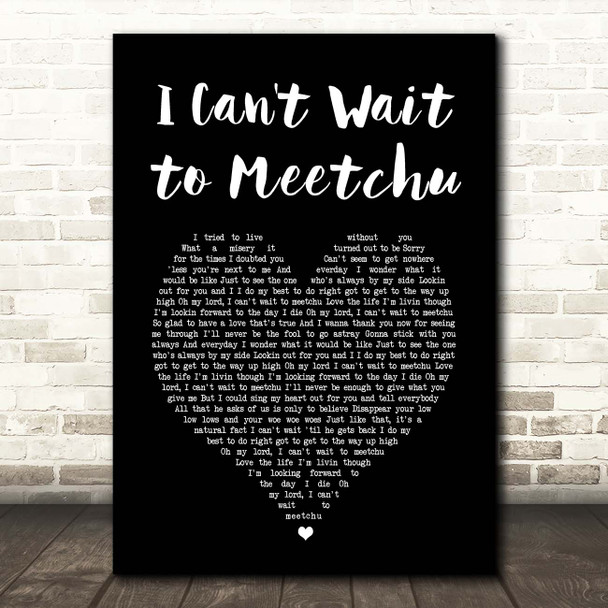 Macy Gray I Can't Wait to Meetchu Black Heart Song Lyric Print