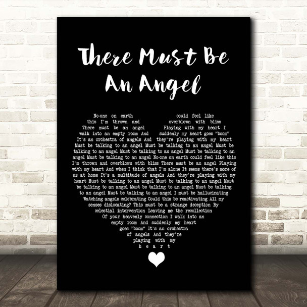 Eurythmics There Must Be An Angel Black Heart Song Lyric Print