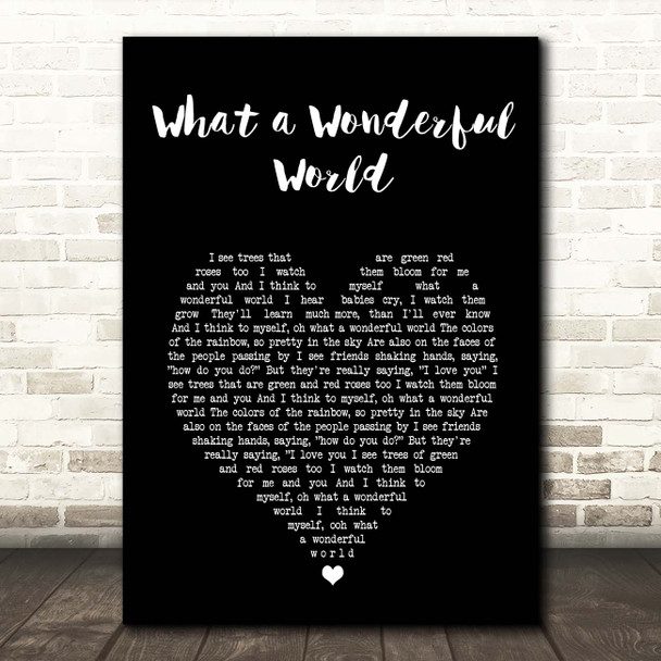 Eva Cassidy What a Wonderful World Black Heart Song Lyric Print