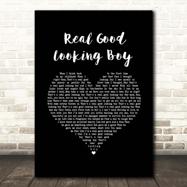 The Who Real Good Looking Boy Black Heart Song Lyric Print