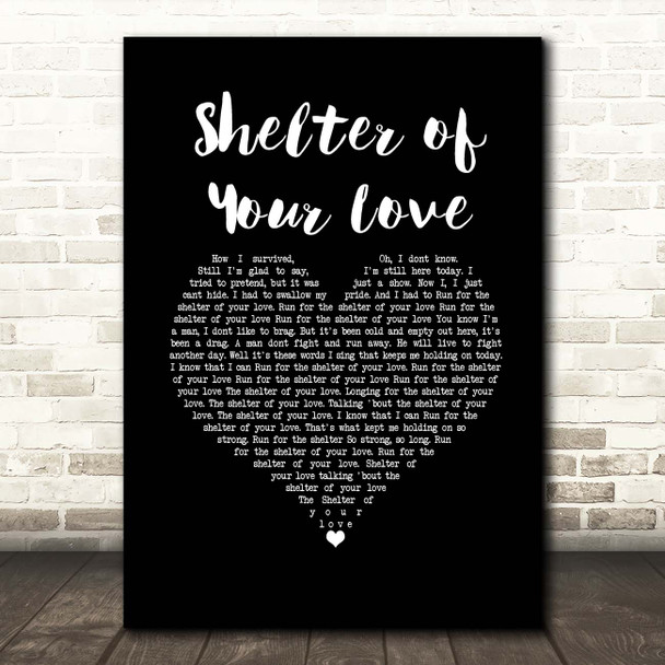 Jimmy Cliff Shelter of Your Love Black Heart Song Lyric Print