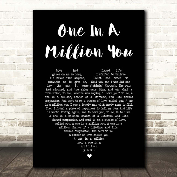 Lou Rawls One In A Million You Black Heart Song Lyric Print
